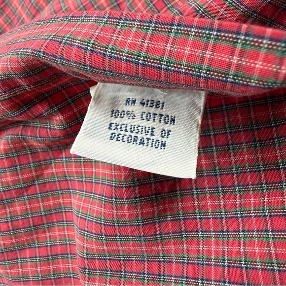 Ralph Lauren Men's Red Plaid Checkered Button Down Shirt Blue Horse Size XXL - Picture 5 of 8